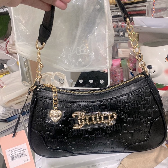 Juicy Couture Handbags - Juicy Couture Viral GP Liquorice Heartless Shoulder Bag NWT
